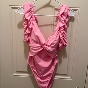 Lilly Pulitzer Pink Ruffled One Piece Swimsuit